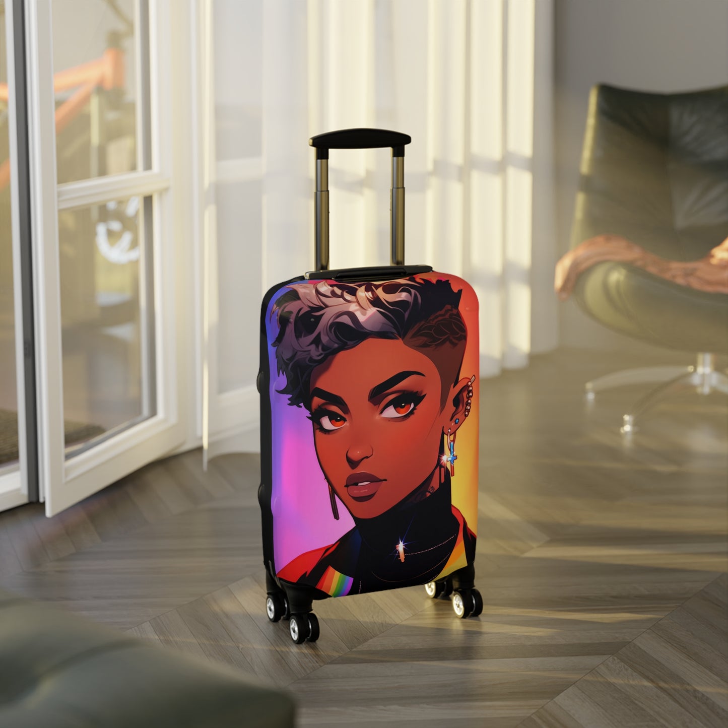Stylish Portrait Luggage Cover