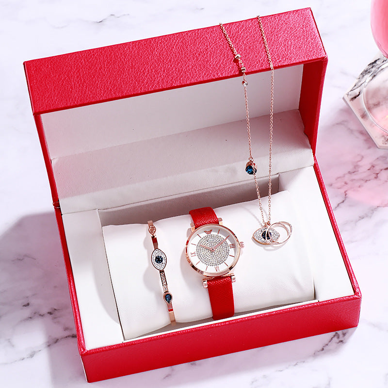 Valentine's Leather Watch Gift Set