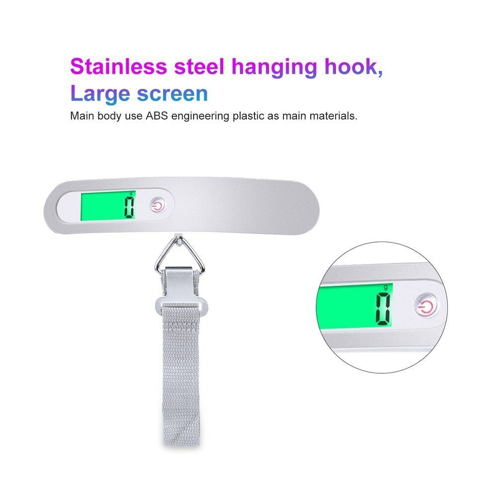 Portable LCD Digital Hanging Suitcase Baggage Travel Scale With Belt For Electronic Weight Tool 50kg/110lb