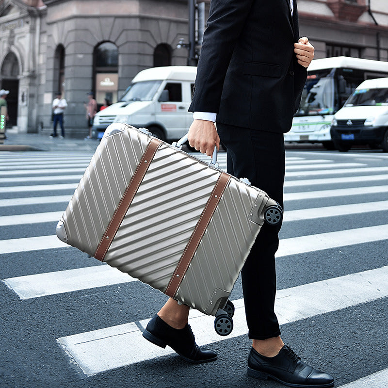 No-Zip 20" 24" Aluminum Hard Shell Suitcase