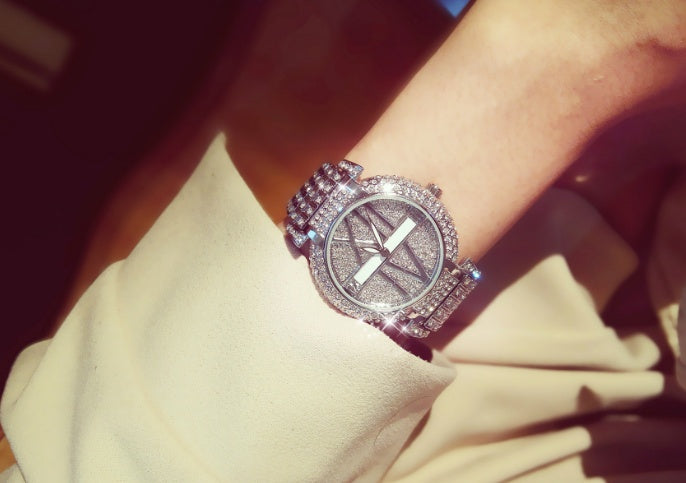 SISTER Diamond Women Quartz Watch, Stainless Steel Bracelet