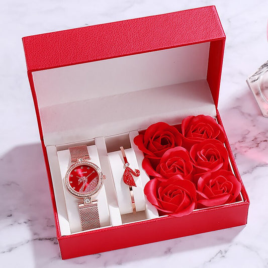 Valentine's Leather Watch Gift Set