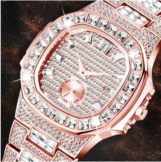 Montre Diamant Bauguette Quartz Watch