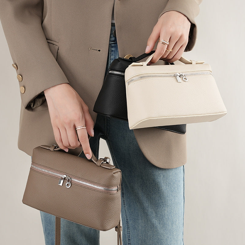 Exceptional Women's First Layer Cowhide Portable Box Hand Bag