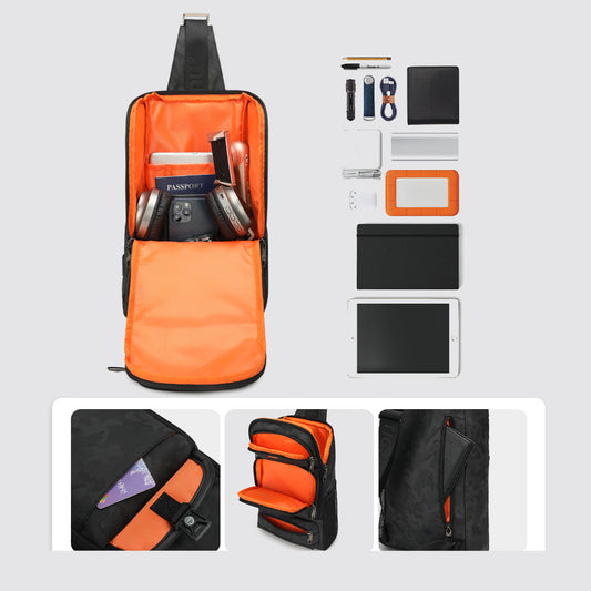 TIGERNU Sling Bag for Men, Tactical Crossbody Bag