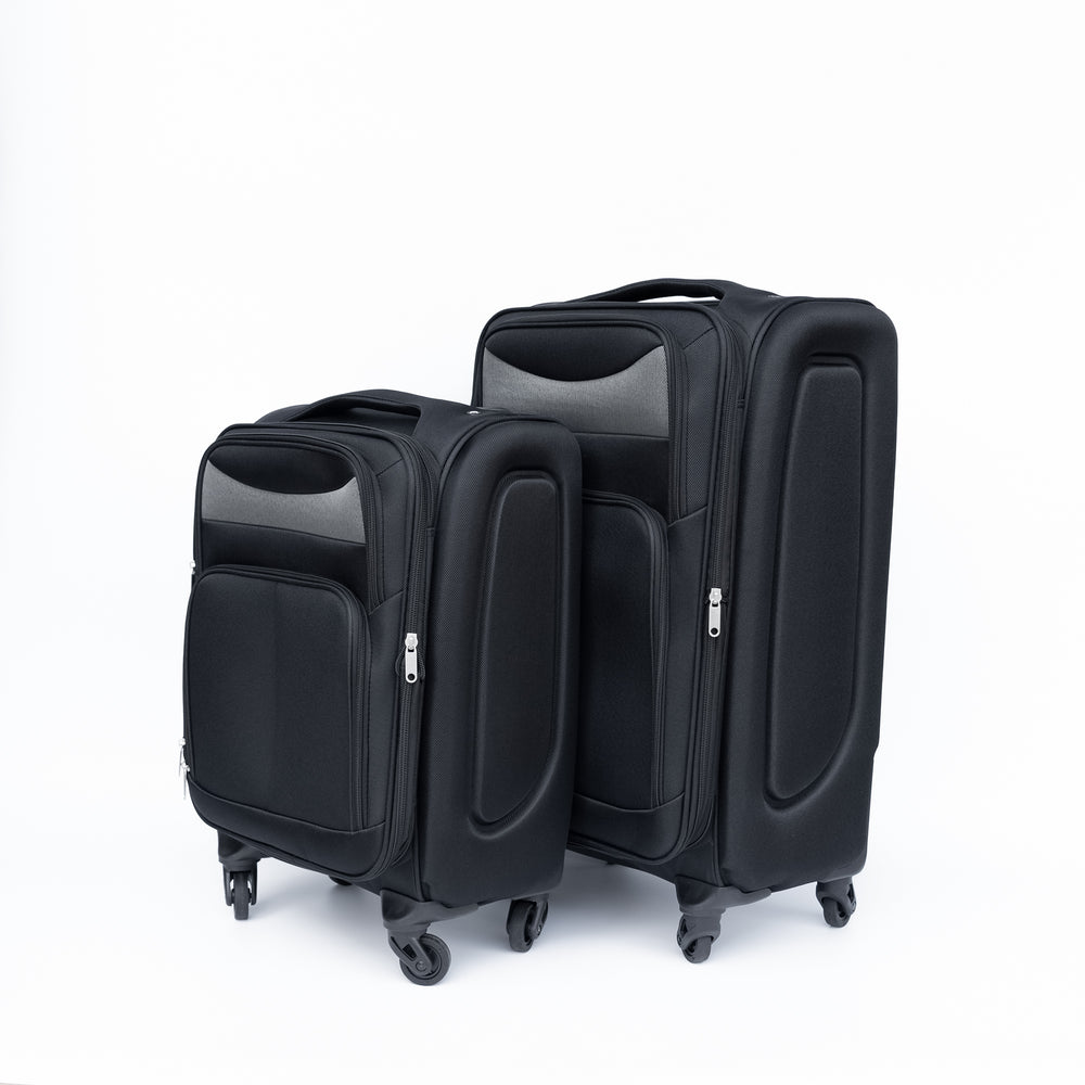 FLIGHT CREW ELITE 20" 24"  Two-piece Suitcase Set Universal Wheel BLACK