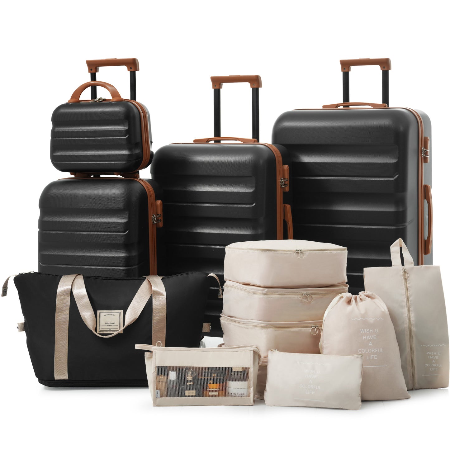 GETAWAY FAMILY FIRST II Hard shell ABS Luggage Set - Lightweight Durable Suitcases, Check-In Sizes For Travel Business