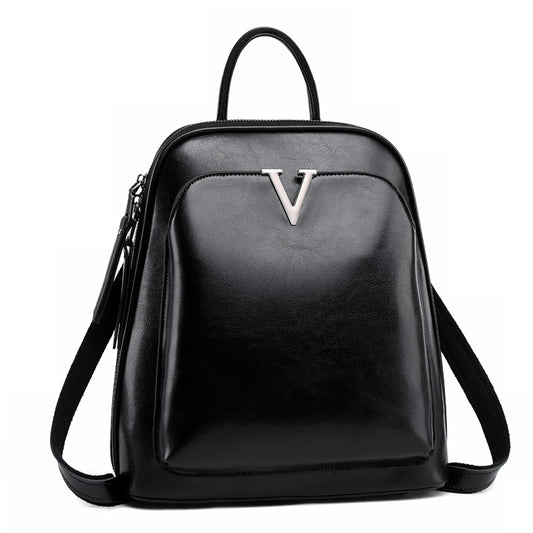 Signature V Inspired Series Genuine Leather Backpack