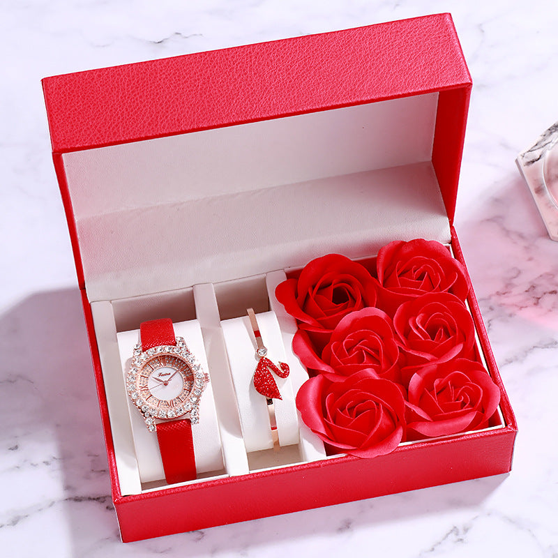Valentine's Leather Watch Gift Set