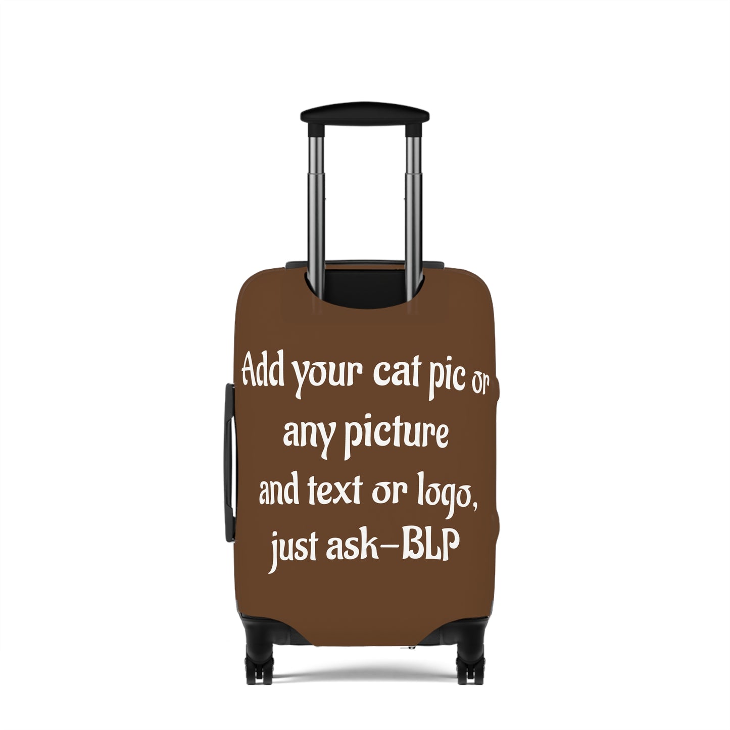 Cat Luggage Cover — Personalized 'Domino' Black Kitten Design