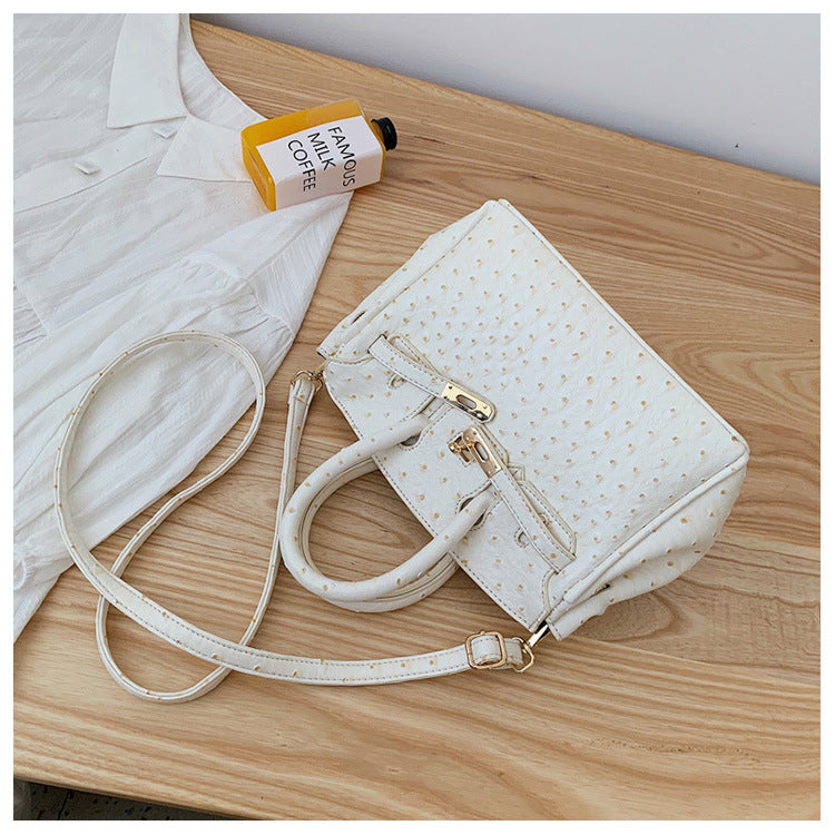 Elite Collection Ostrich Pattern Handbag