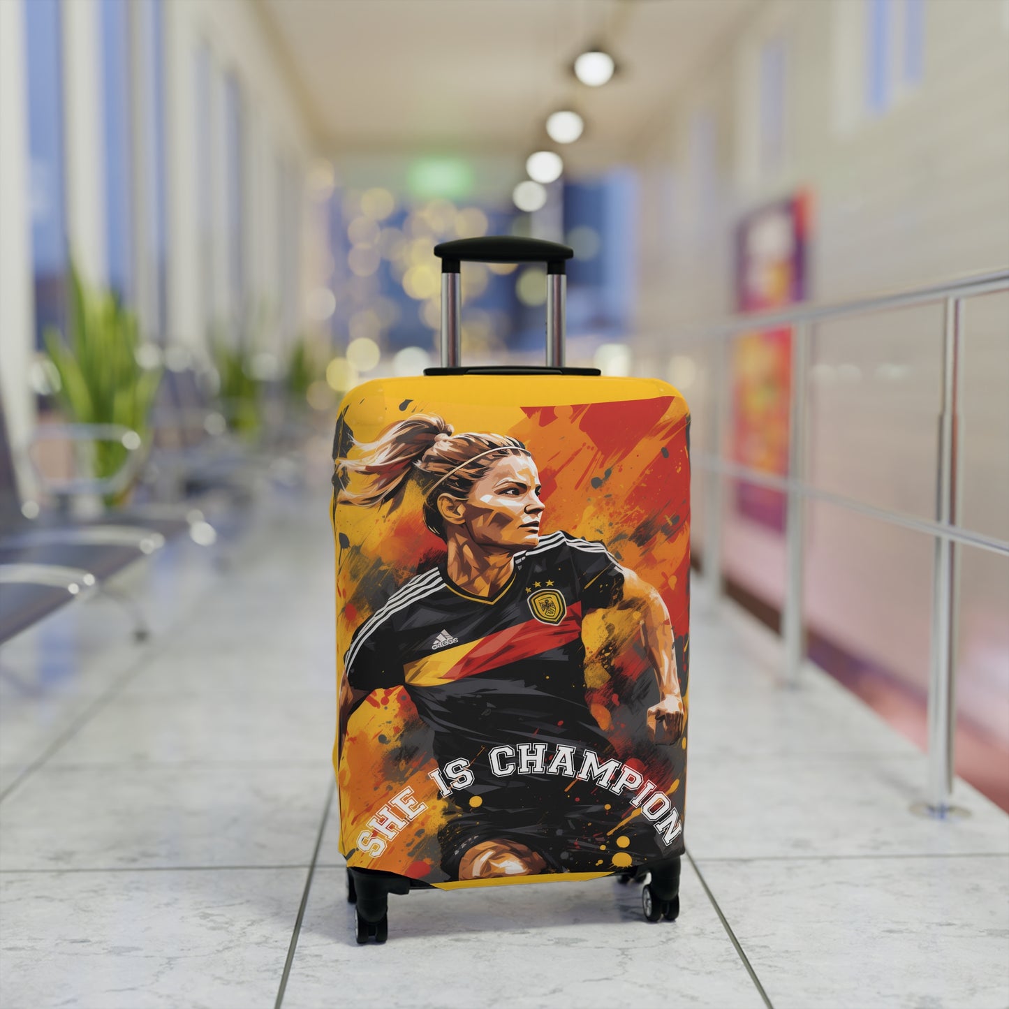 Soccer Player Luggage Cover