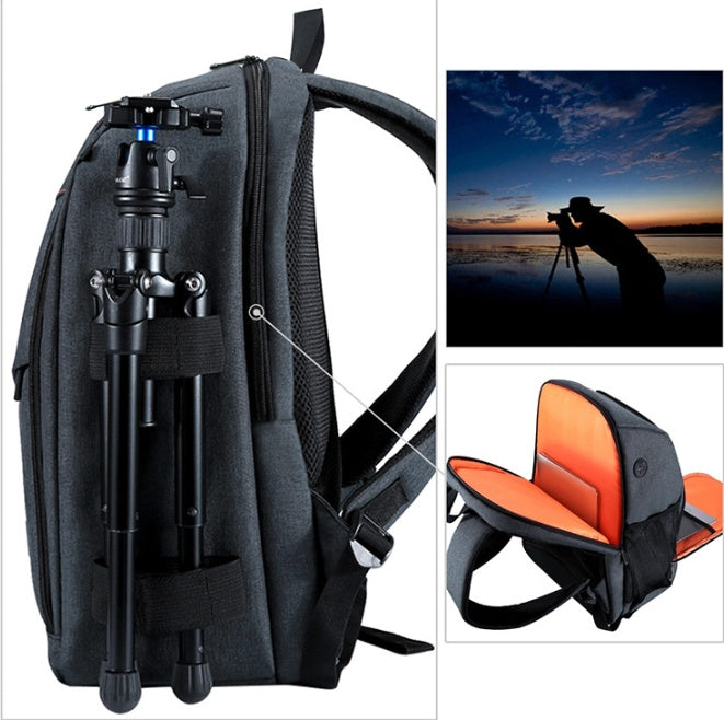 PULUZ Outdoor Portable Waterproof Scratch-proof Dual Shoulders Backpack Camera Bag, Upgrade Version