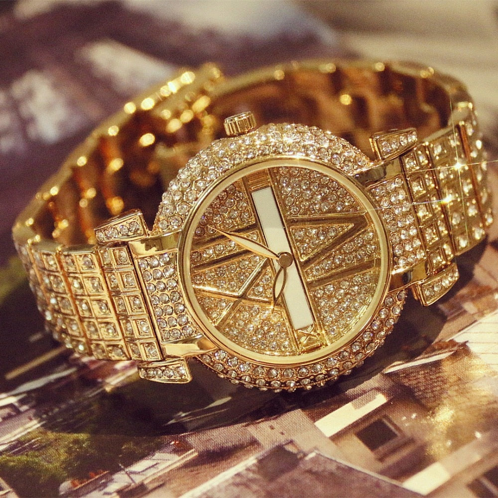 SISTER Diamond Women Quartz Watch, Stainless Steel Bracelet