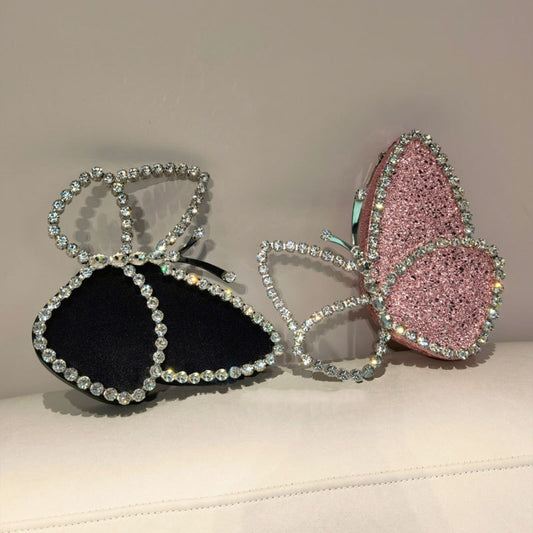 Fashionable Diamond Butterfly Clutch