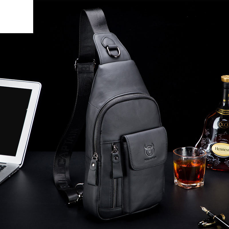 Cowhide One-Shoulder Messenger Bag