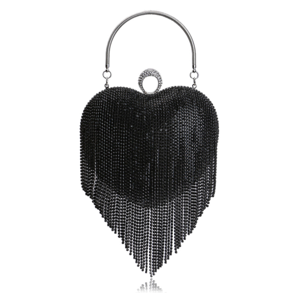 Pure Color Tassel Evening Bag