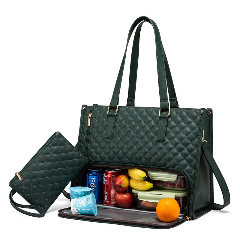 Versatile Women's Thermal Insulation Lunch Bag ; Tote Handbag