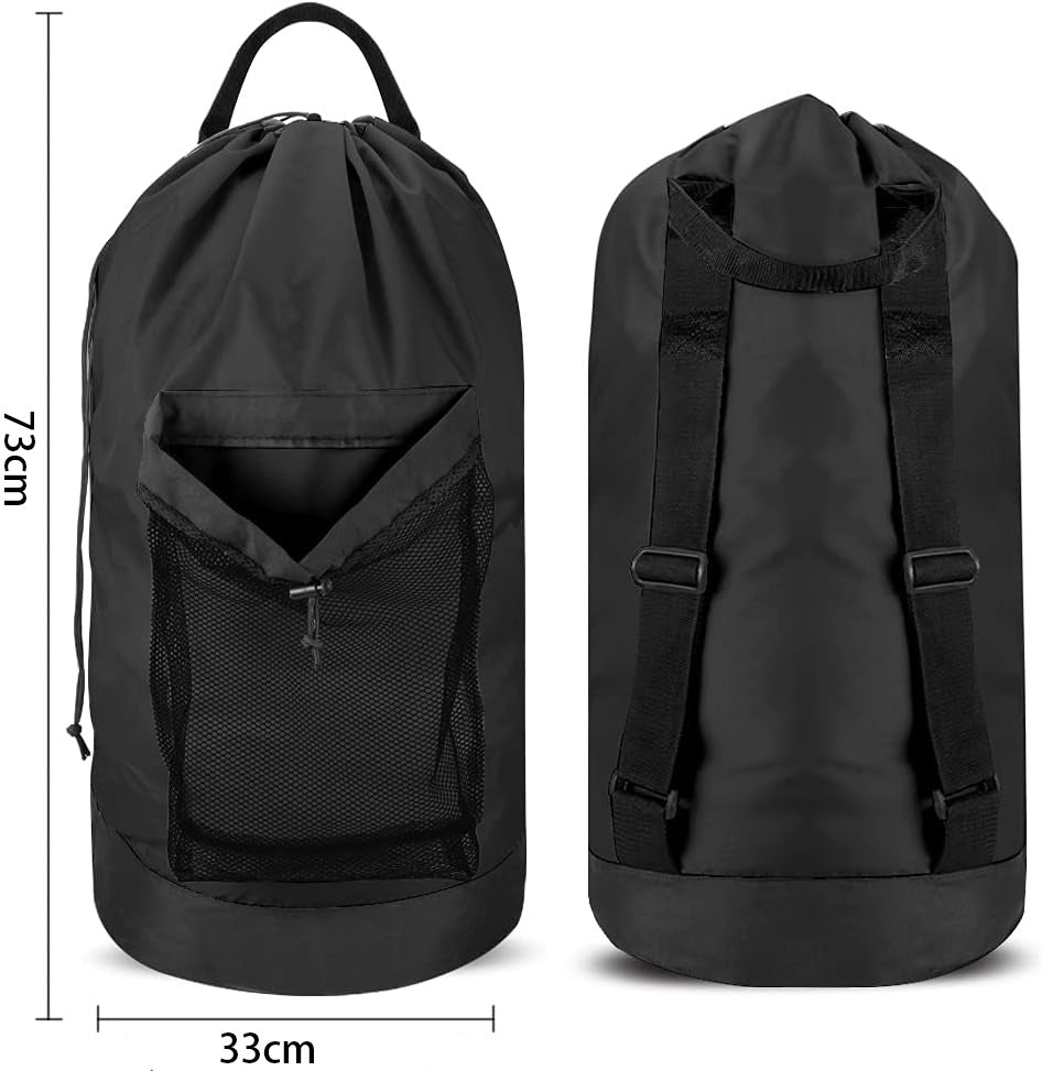 Oxford Cloth Drawstring Large Laundry Carrier