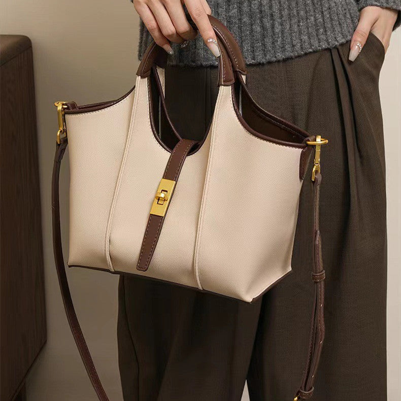 Basket Leather Commuter Handbag