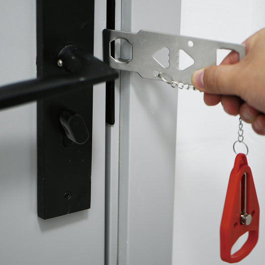 SAFE TRAVELS Door Stopper Dual-use Portable Door Snap Lock Security Hotel Top Door Opener