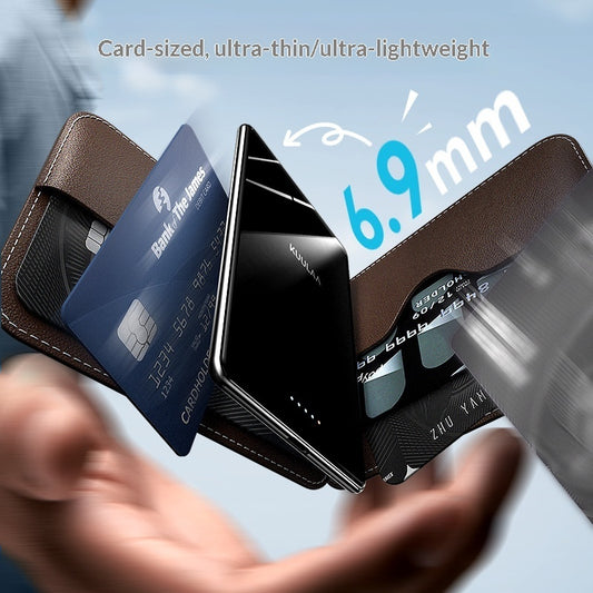 KUULAA Power Bank Ultra Slim 5000mAh Mini Magnetic Wireless Power Bank
