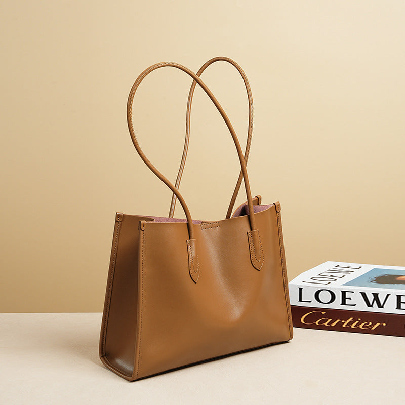 Jolie Fille Genuine Leather Commuter Tote Bag