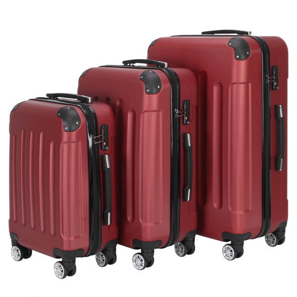 BLP Hard Sided 3-in-1 Swivel, 4 Corner Protectors, 20in 24in 28in, Suitcase Set