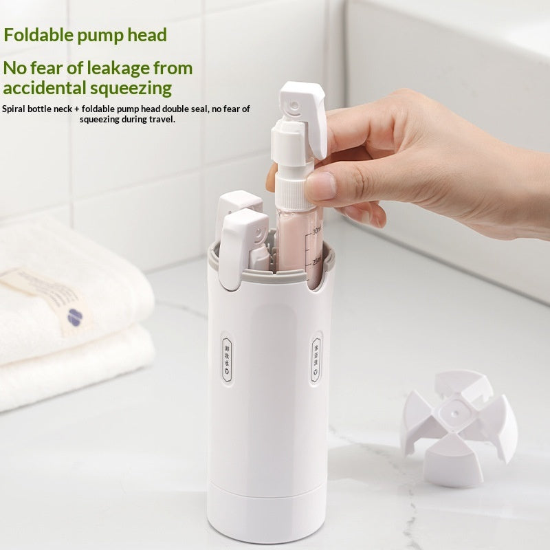 4 In 1 Travel Dispenser Portable Travel Bottles, Leakproof Travel Container For Body Wash Shampoo Conditioner Lotion