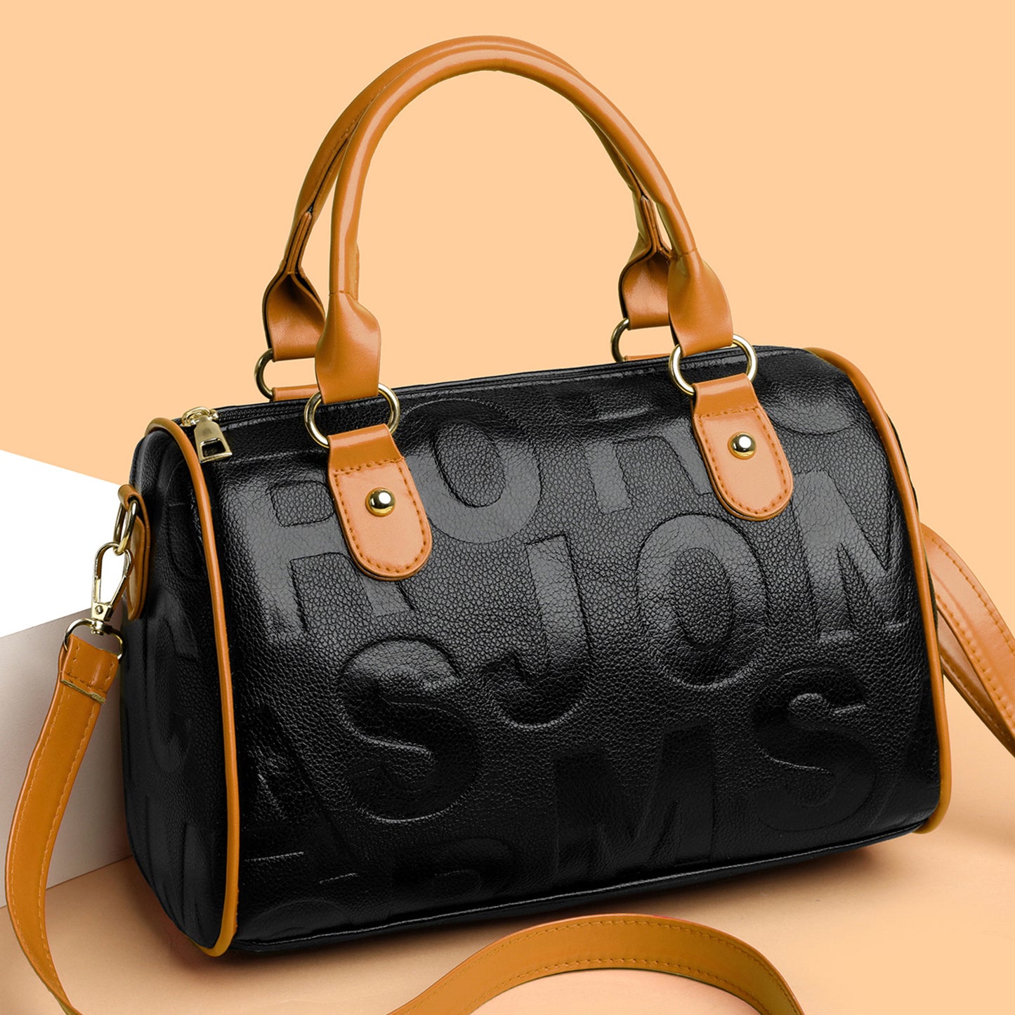 Monogram ICONIC Barrel Large-capacity Hand Bag