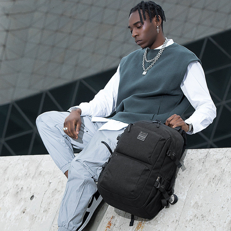 BANGE Backpack Large Capacity Retro Leisure Travel Backpack