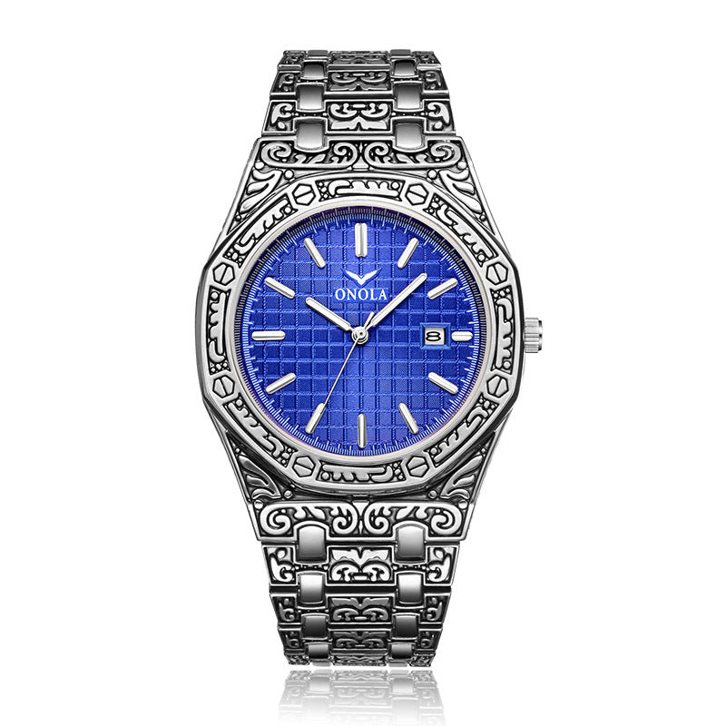 ONOLA Antique Steel Band Waterproof Men's Quartz