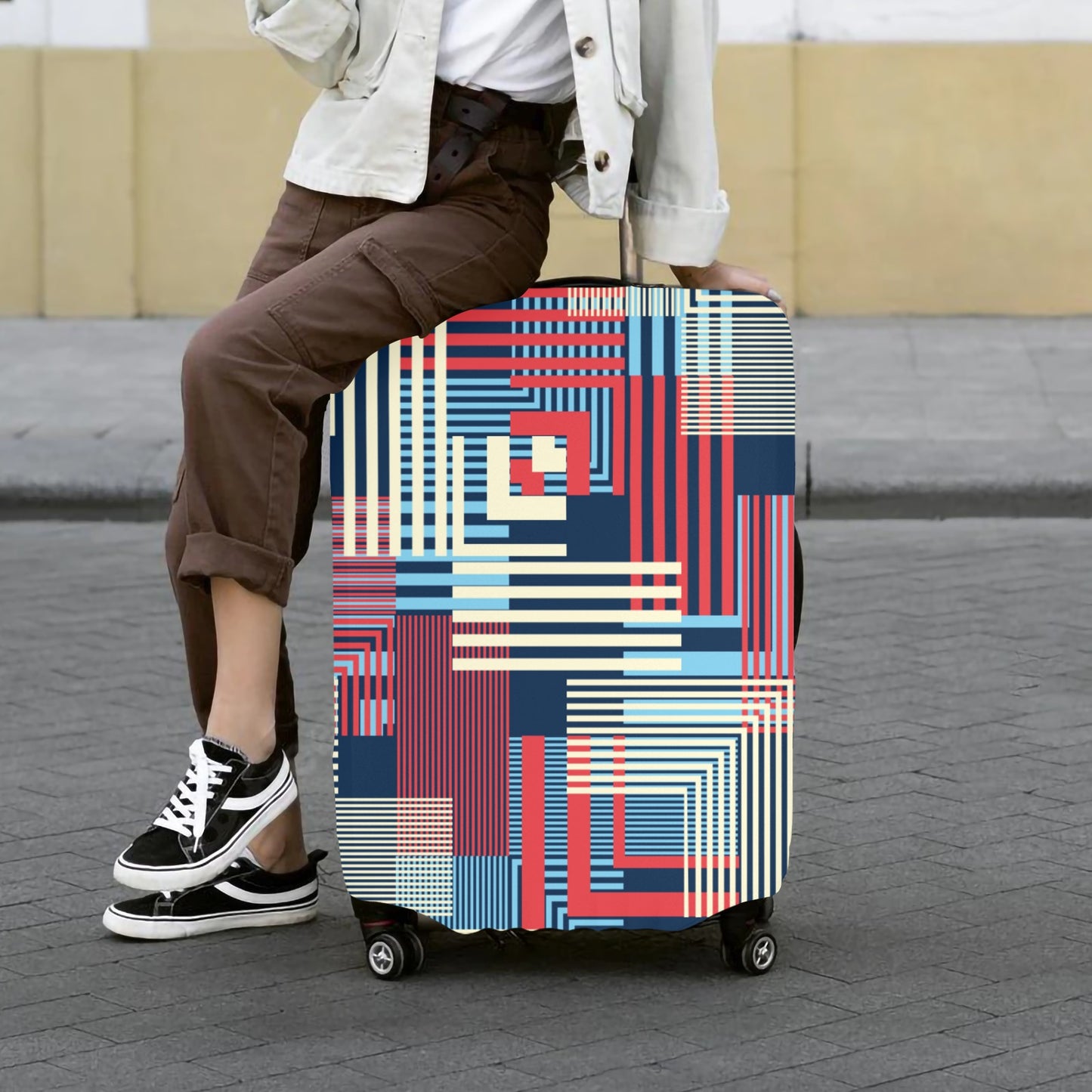 Pattern XL Luggage Cover