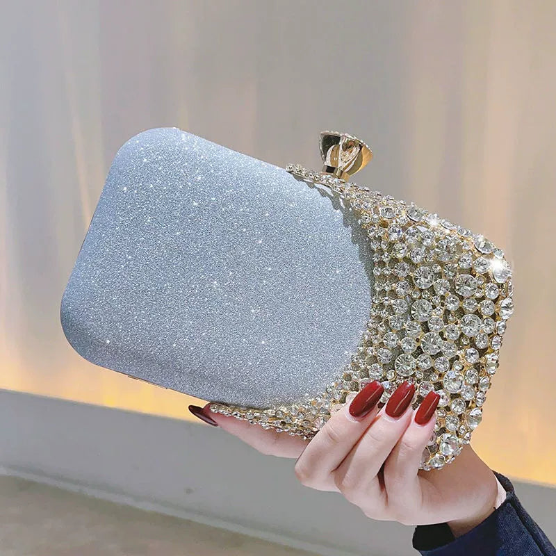 Diamond Inlaid Evening Bag
