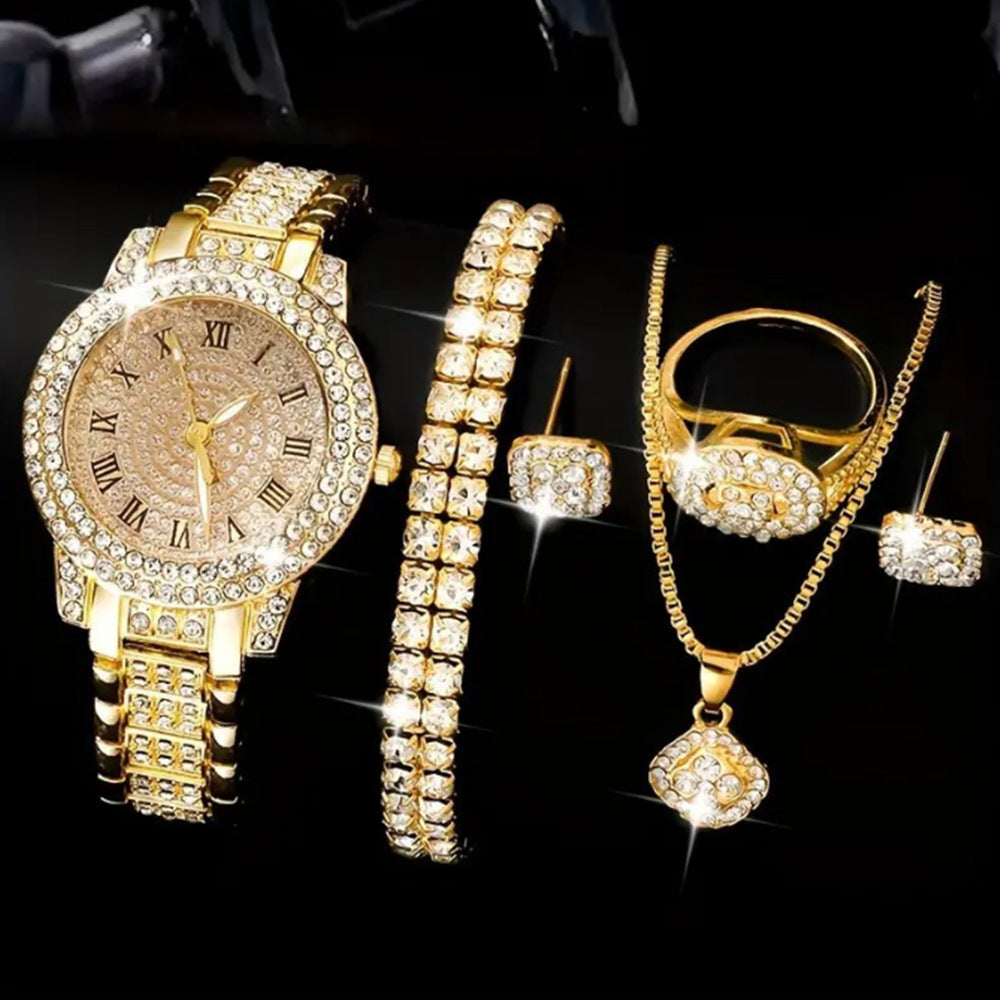 Ladies' High-End Watch With Diamond Studded Gift Set