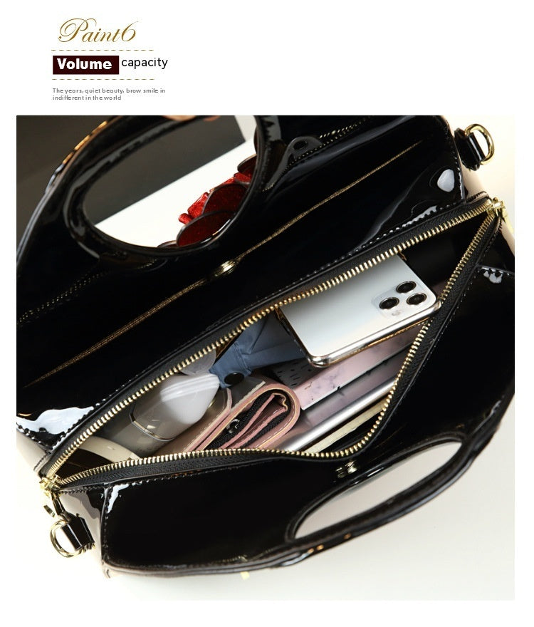 Flower Niche Leather Hand Bag