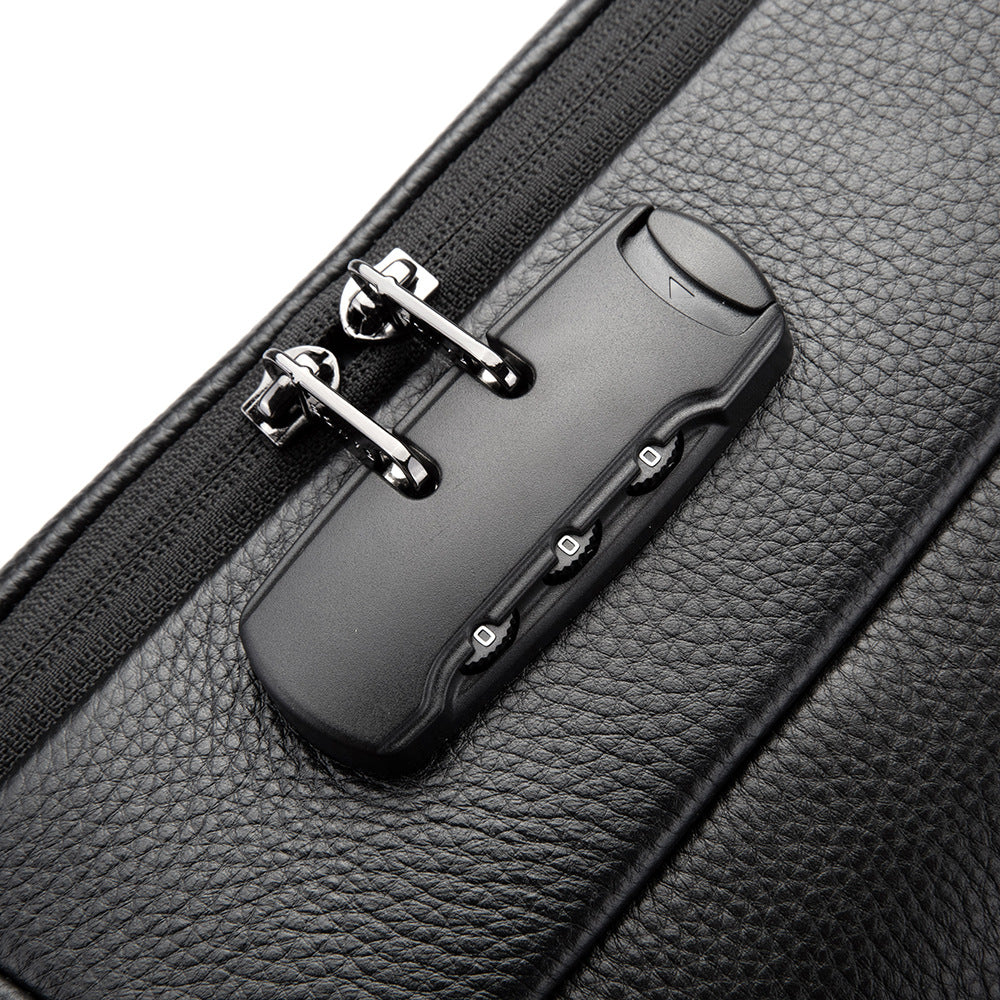 BANGE Leather Business Backpack