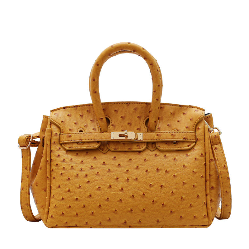 Elite Collection Ostrich Pattern Handbag