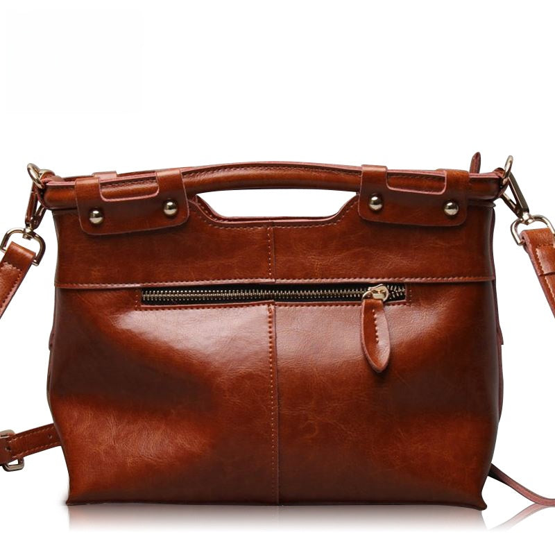 JUNIATA RETRO Women Genuine Leather Tote Bag