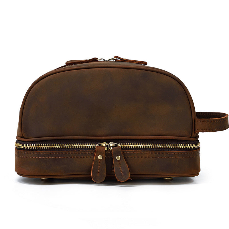 Leather Men's Travel Toiletry Bag
