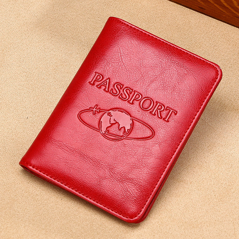 Crazy Horse Genuine Leather Travel Passport Cover