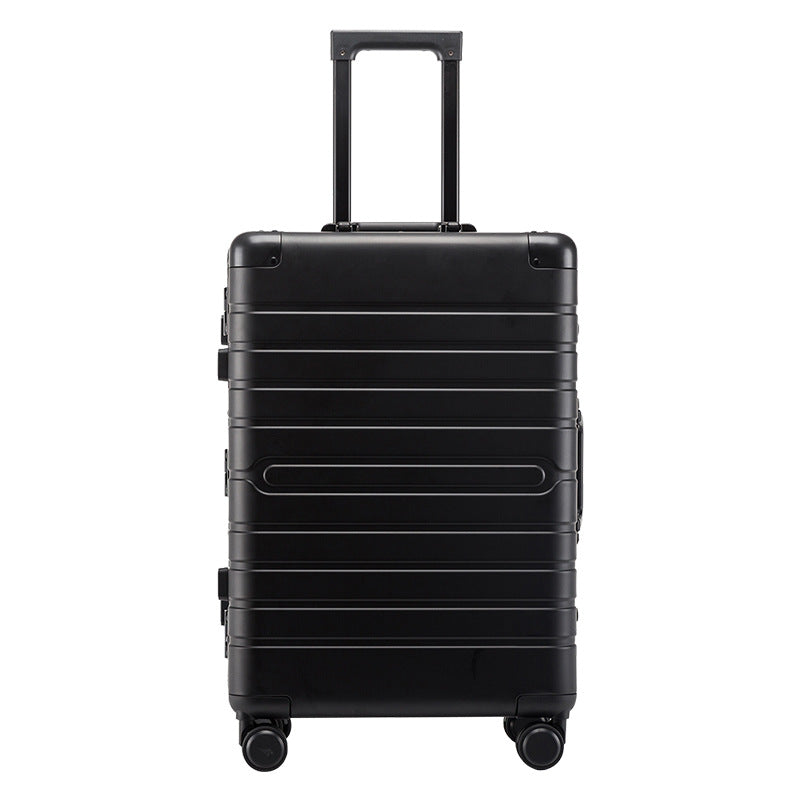 VALIGIA RIGIDA Aluminum Magnesium Alloy Universal Wheel; Airline Approved Premium Metal Zipper Less Suitcase