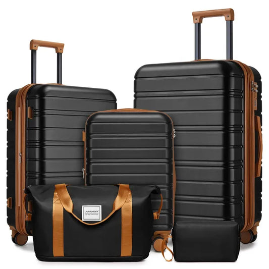 ESCAPE Exceptional Hard Side Luggage Sets 5 Piece With Duffel Bags, Expandable With Spinner Wheels