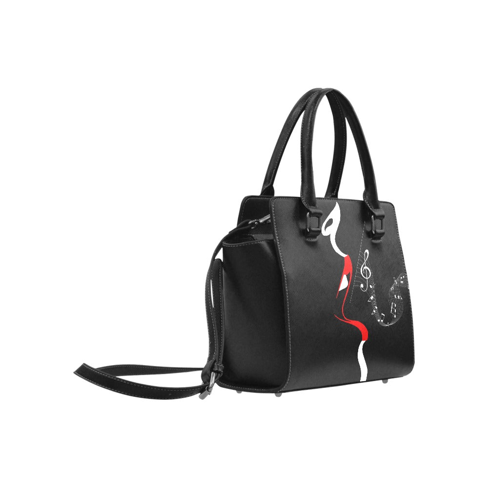 Ruby Lips Shoulder Handbag