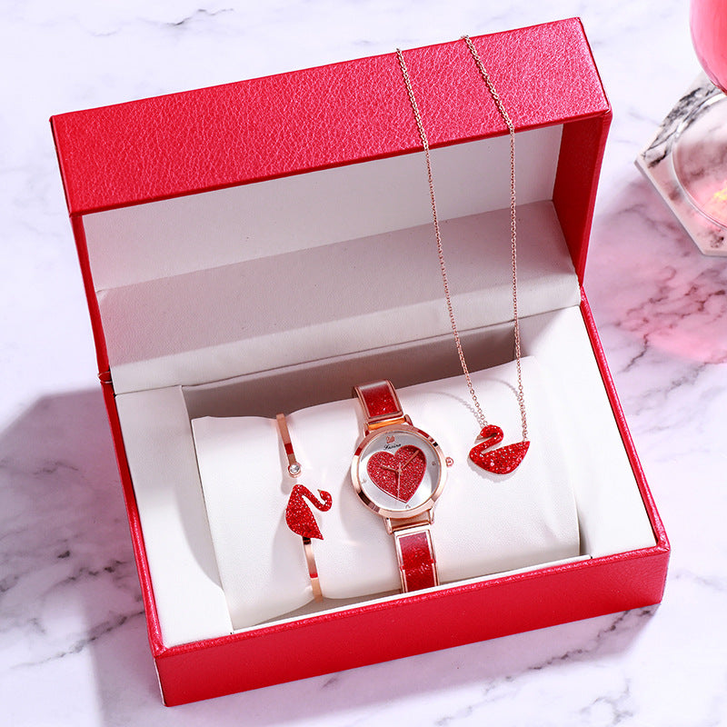 Valentine's Leather Watch Gift Set