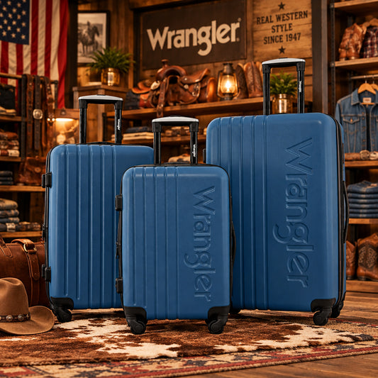 WRANGLER Quest Luggage Vallarta Blue 3 Piece Set (28"/24"/20")