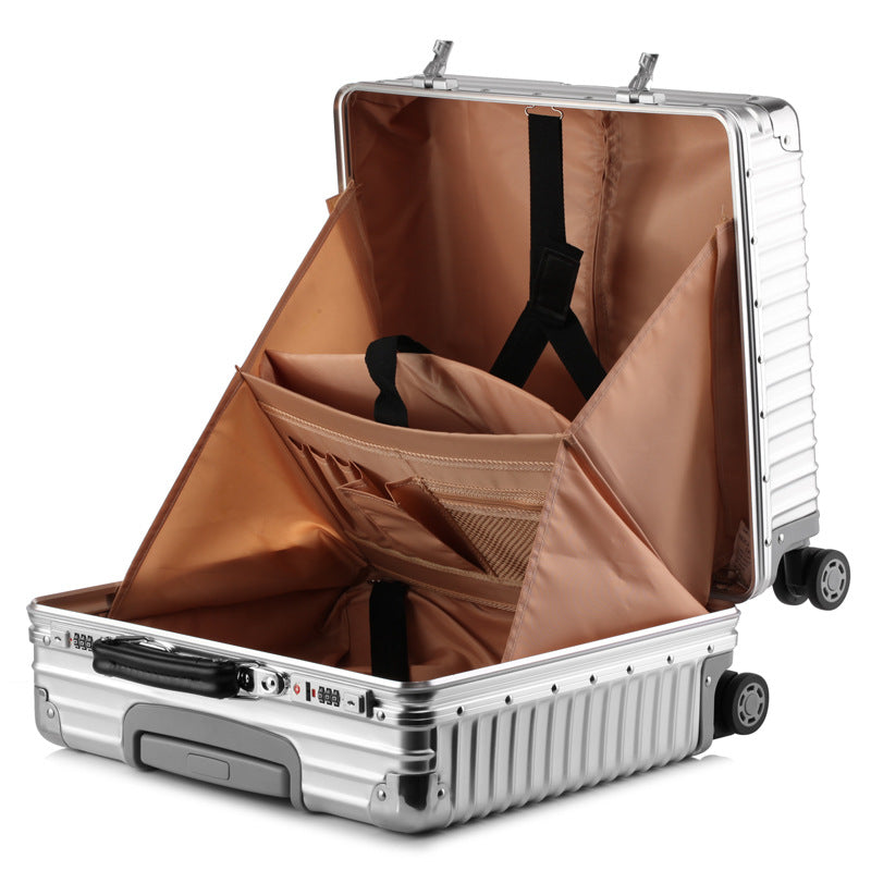 18" Aluminum Alloy Zipper less Carry-On Luggage
