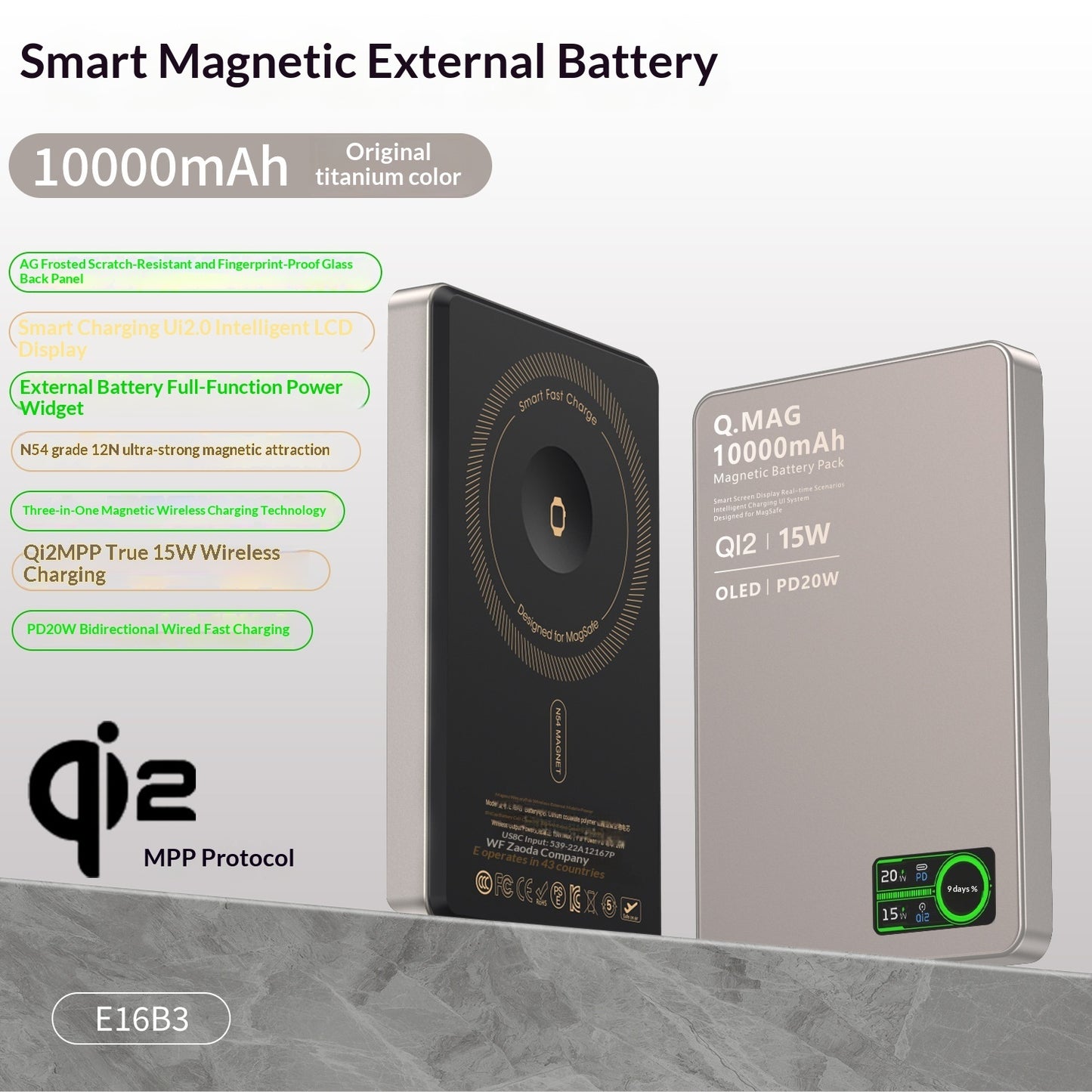 Q.MAG Ultra-thin Magnetic Power Bank