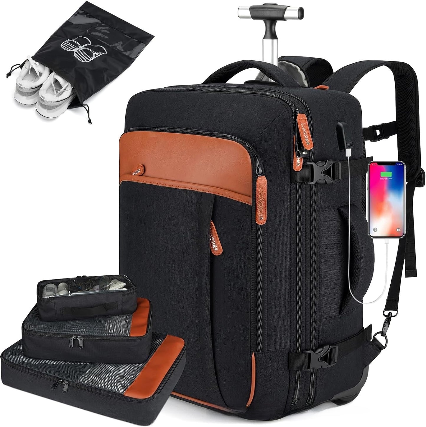 RISING SUN Wheeled TRAVEL Backpack