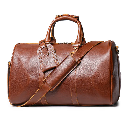 Smooth Textured Leather Duffle Bag